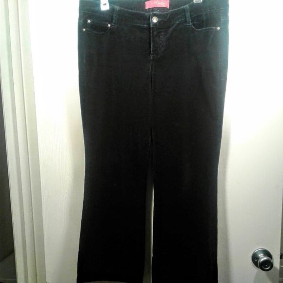 Black Thalia Sodi Velveteen Jeans Size: 1X - Picture 6 of 9